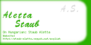 aletta staub business card